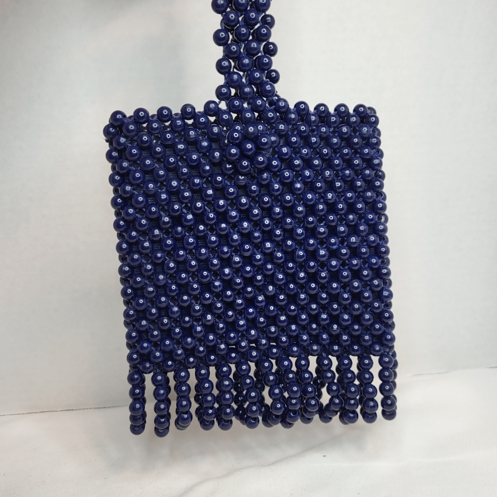 Beaded Blue Wristlet